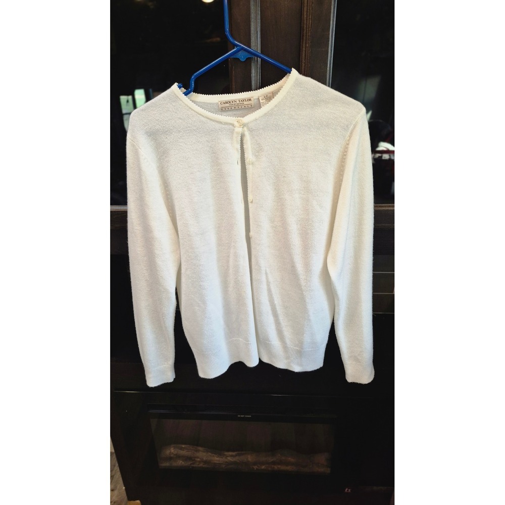 Carolyn Taylor Essentials White Button Front Card… - image 2